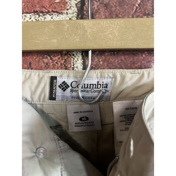 Columbia Womens Khaki Outdoor Hiking Convertible Pants Size 10 - Picture 3 of 3